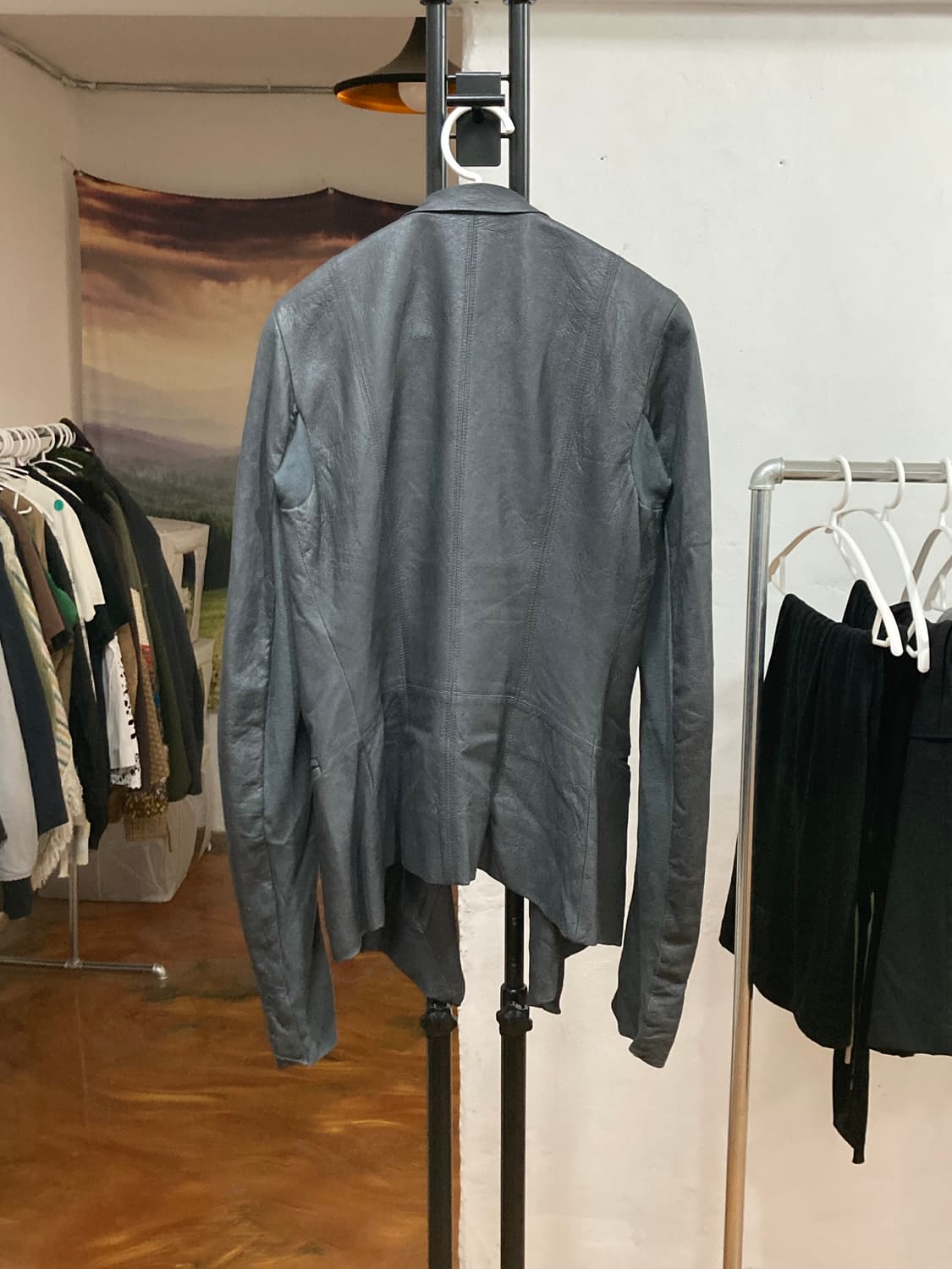 릭오웬스 레더 드레이프 자켓 상품이미지7