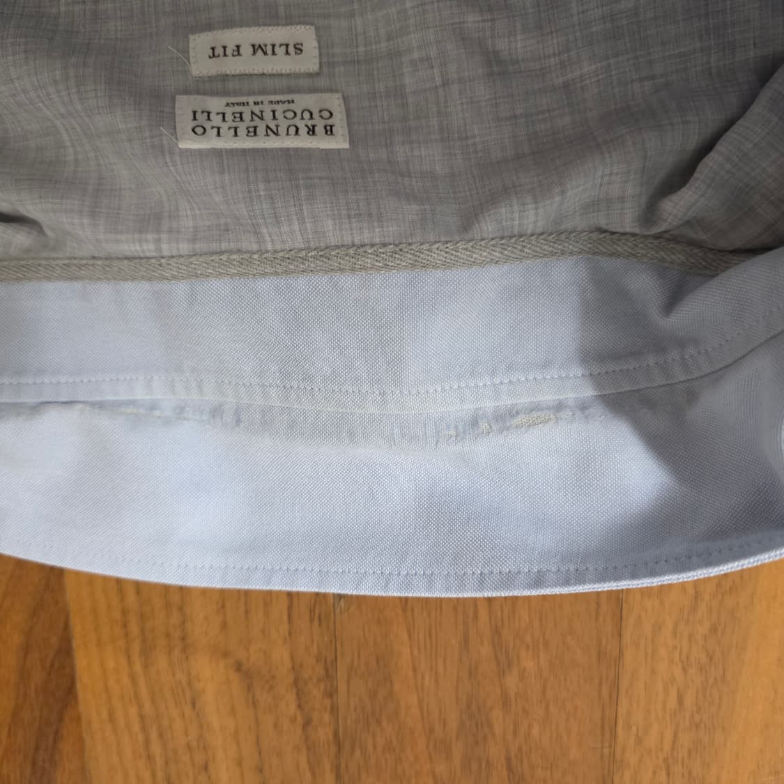 [정품] 브루넬로 쿠치넬리 슬림핏 코튼 셔츠 (M) 상품이미지7