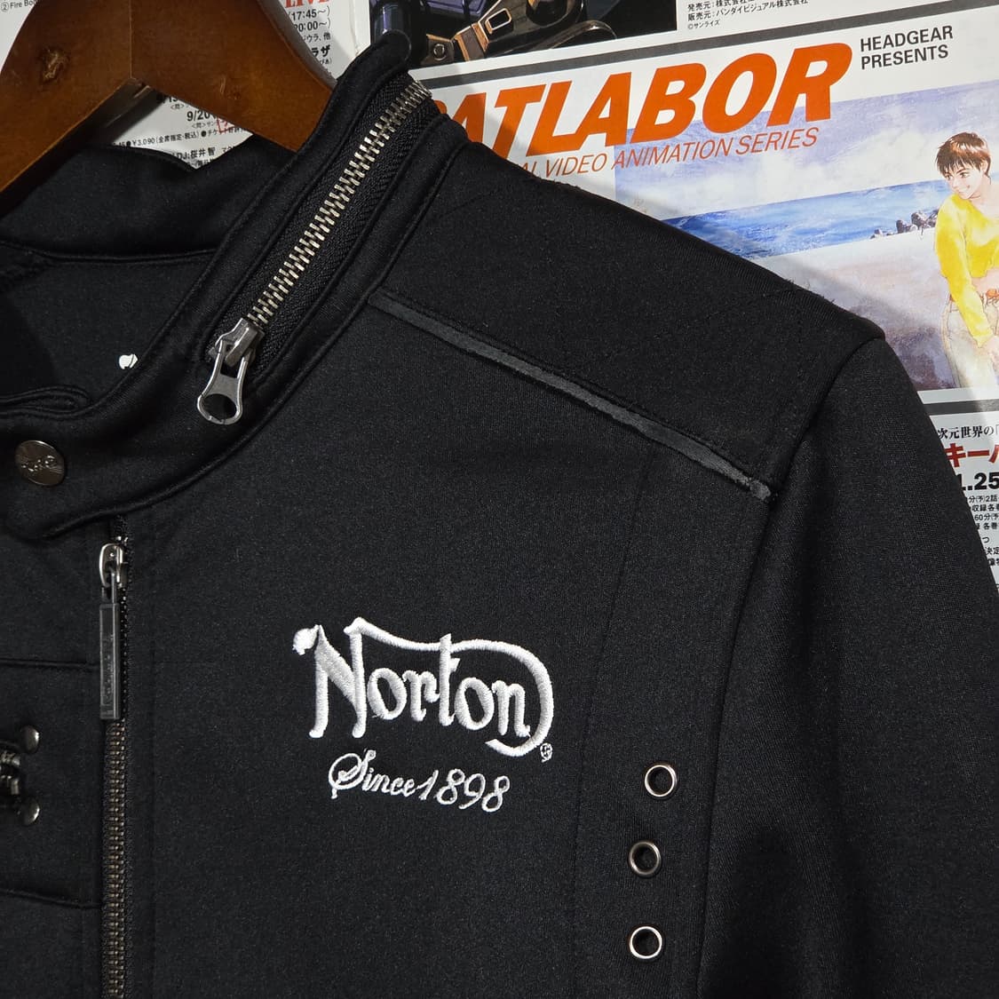JPN 노턴 투웨이 안기모 폴리 바이커 자켓 상품이미지3