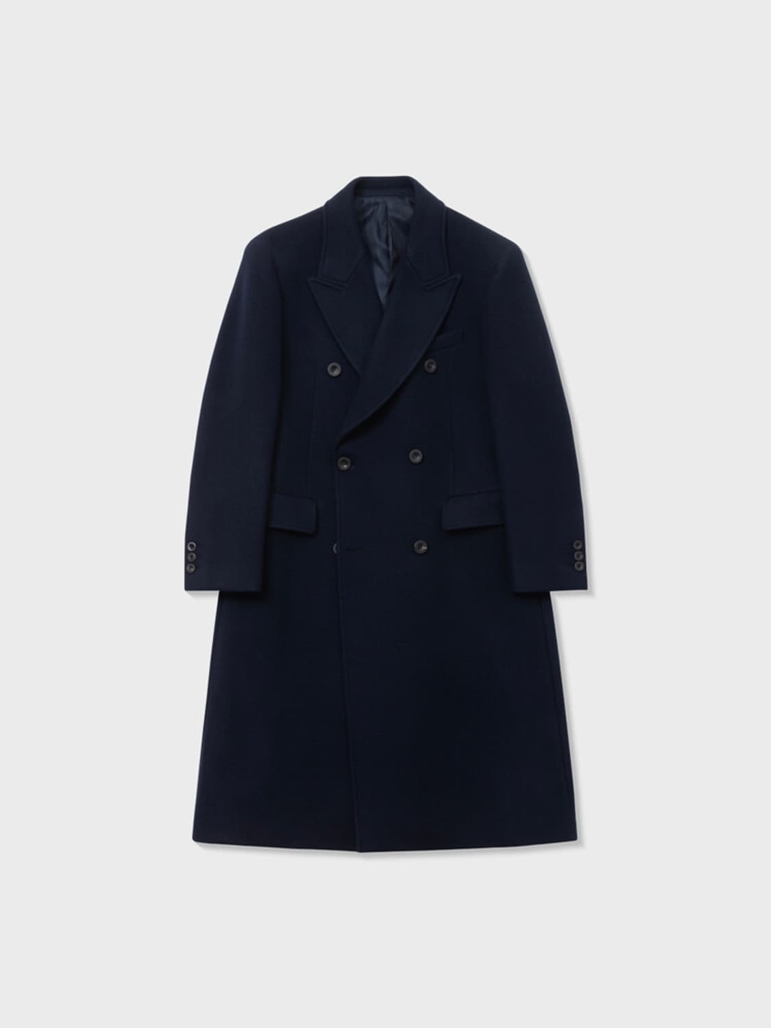새상품)아틀리에델디오 멜톤 울 더블 코트100-다크네이비 상품이미지1