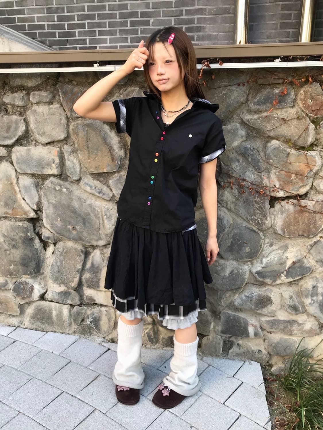 𖤐컬러버튼 블랙 코디 set𖤐  상품이미지3