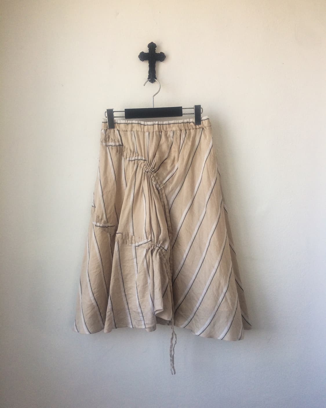 Shirring point stripe pattern skirt 상품이미지1