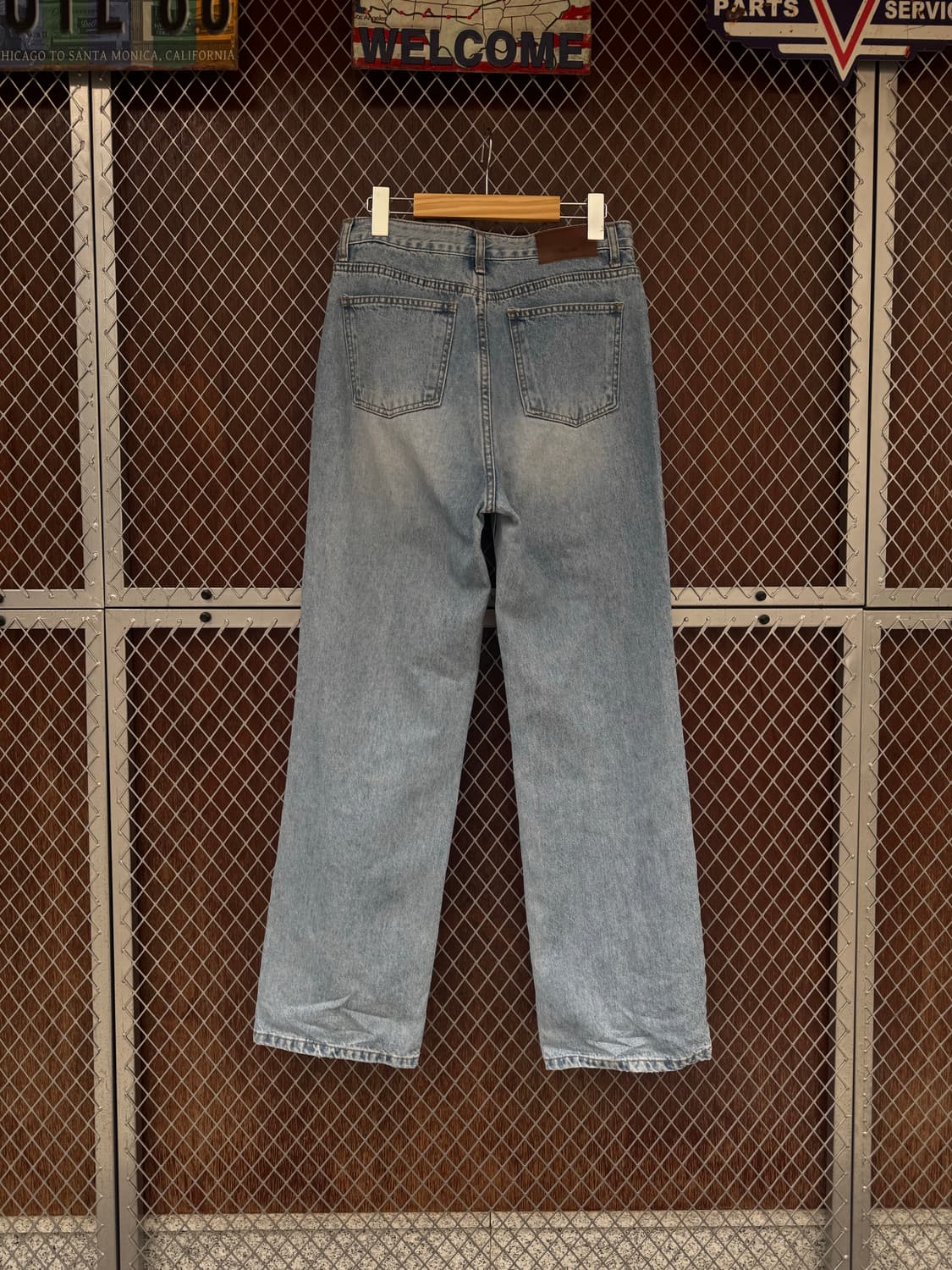 TILLIDIE 틸아이다이 라이트 와이드 워싱 데님 팬츠 M 상품이미지4