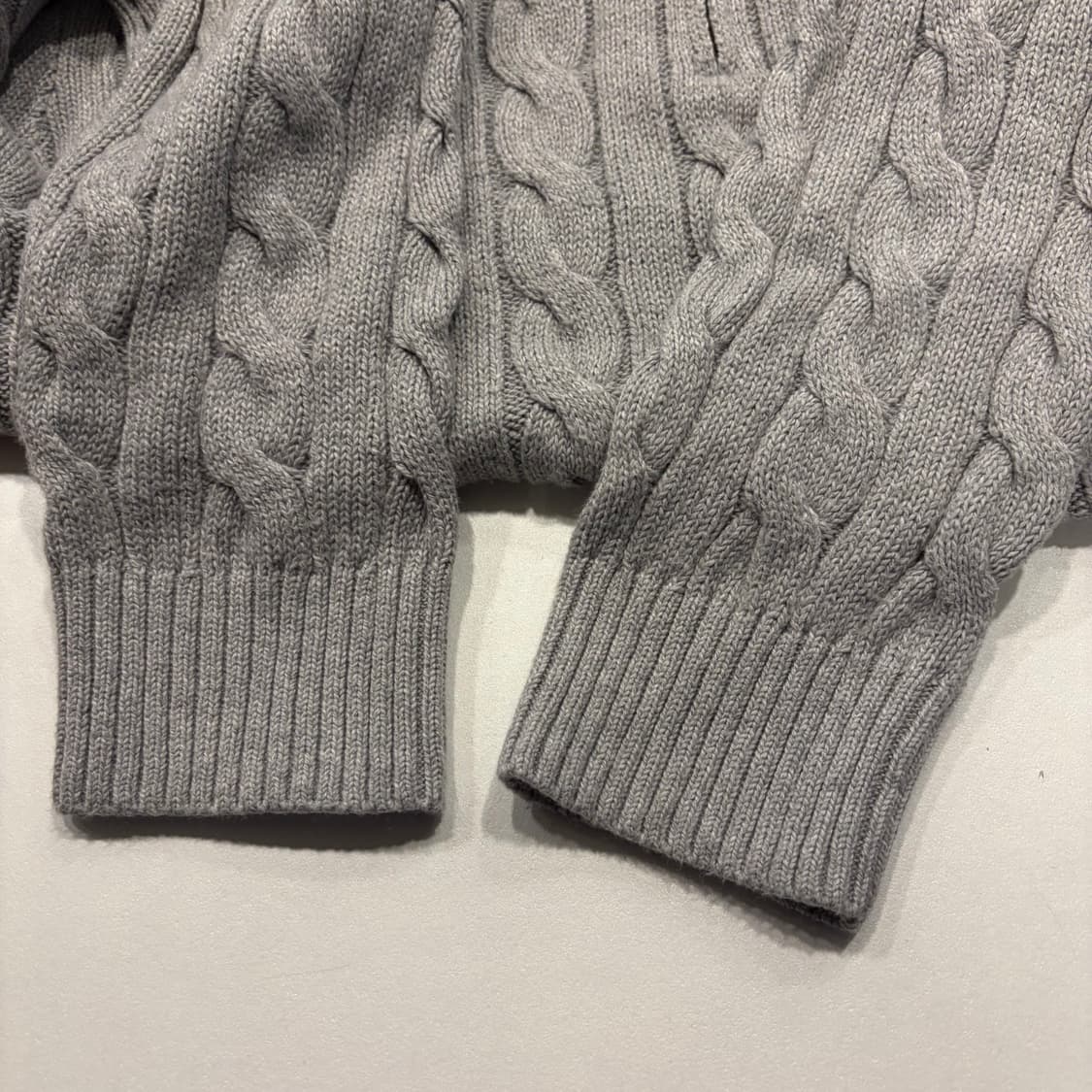 [L] 폴로 랄프로렌 신형 큐알 반집업 케이블 니트 스웨터 D784 상품이미지8