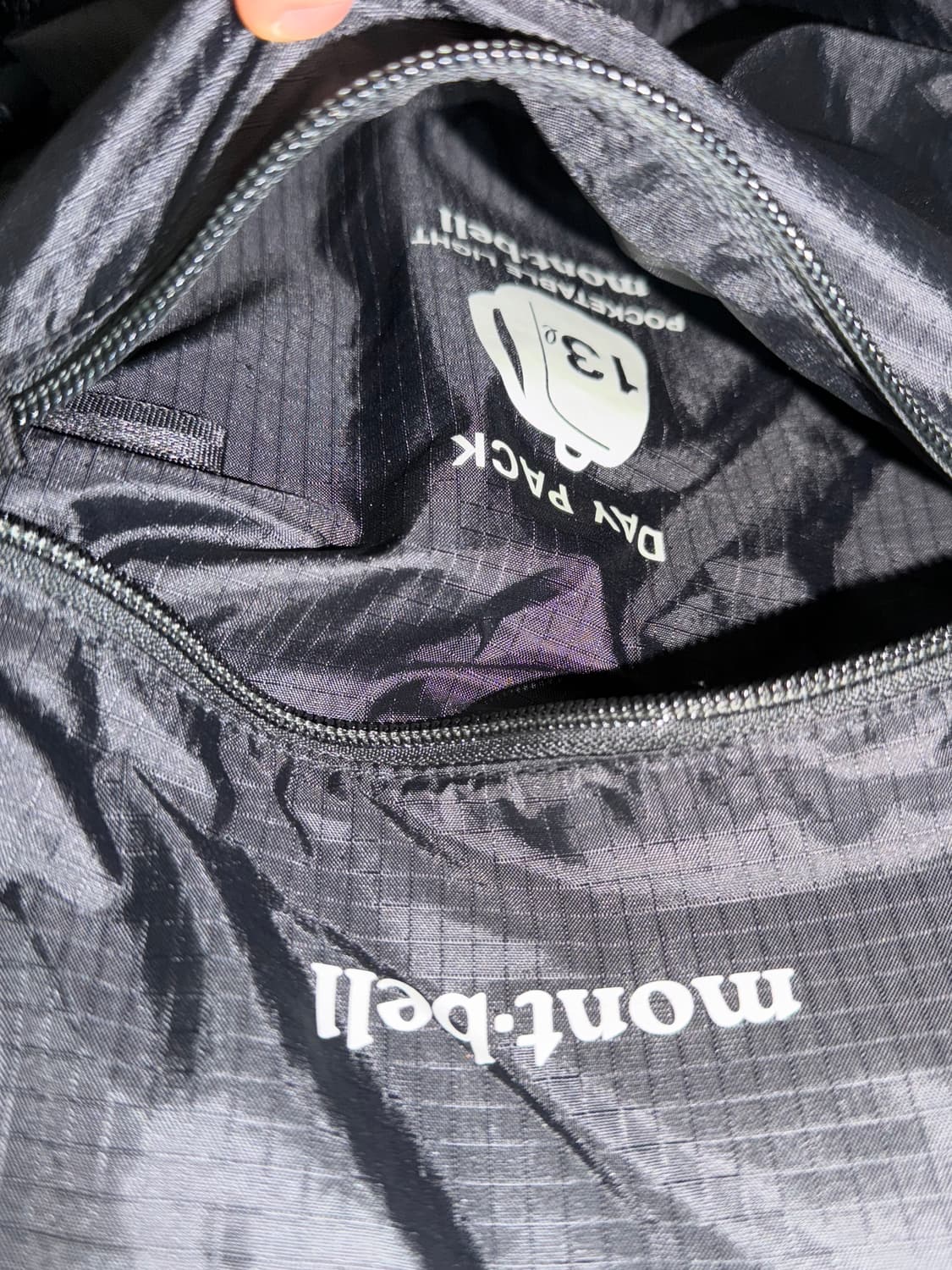 몽벨 포케터블 라이트 팩 13L 블랙 상품이미지2