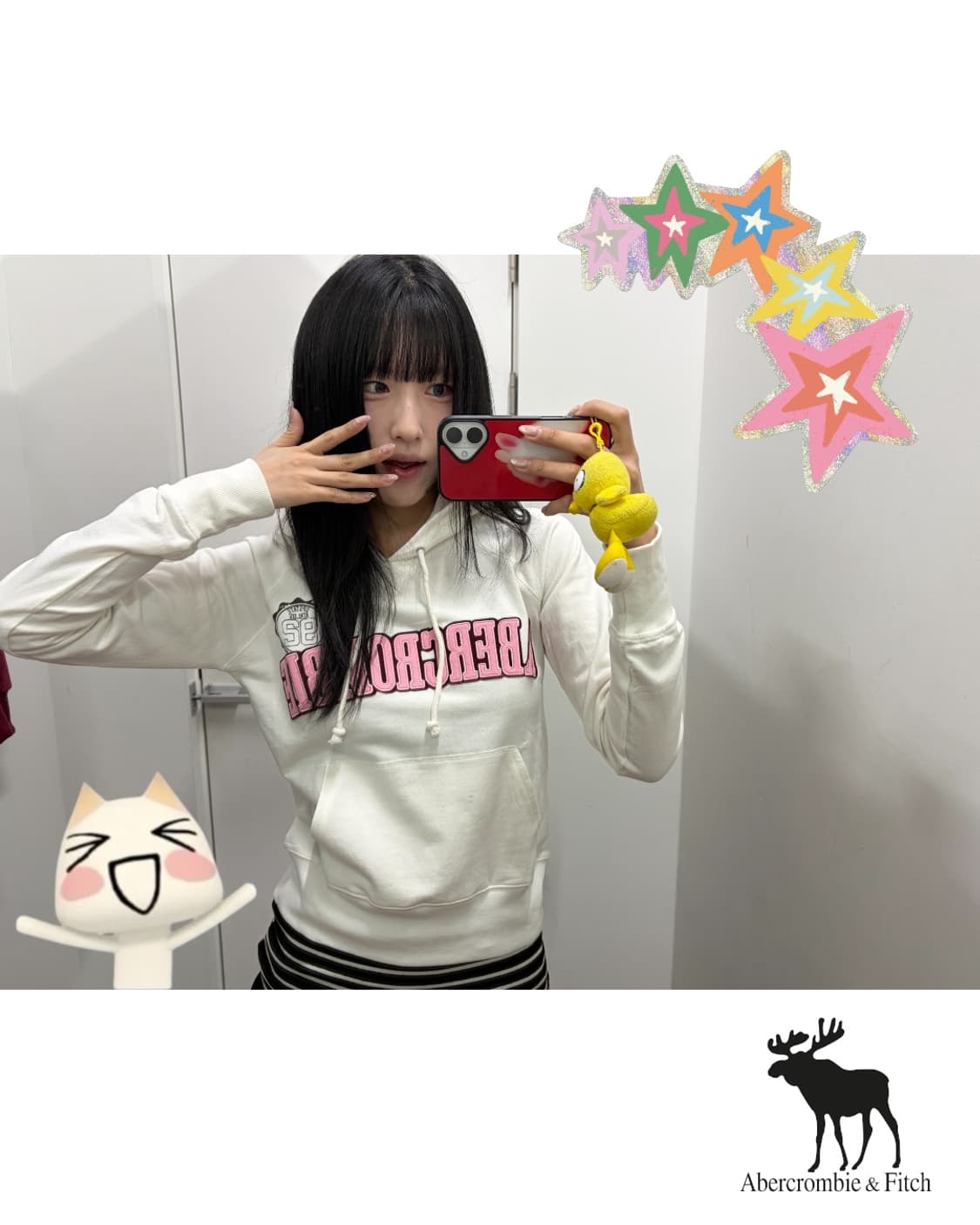 아베크롬비 빅로고 후드티 상품이미지3