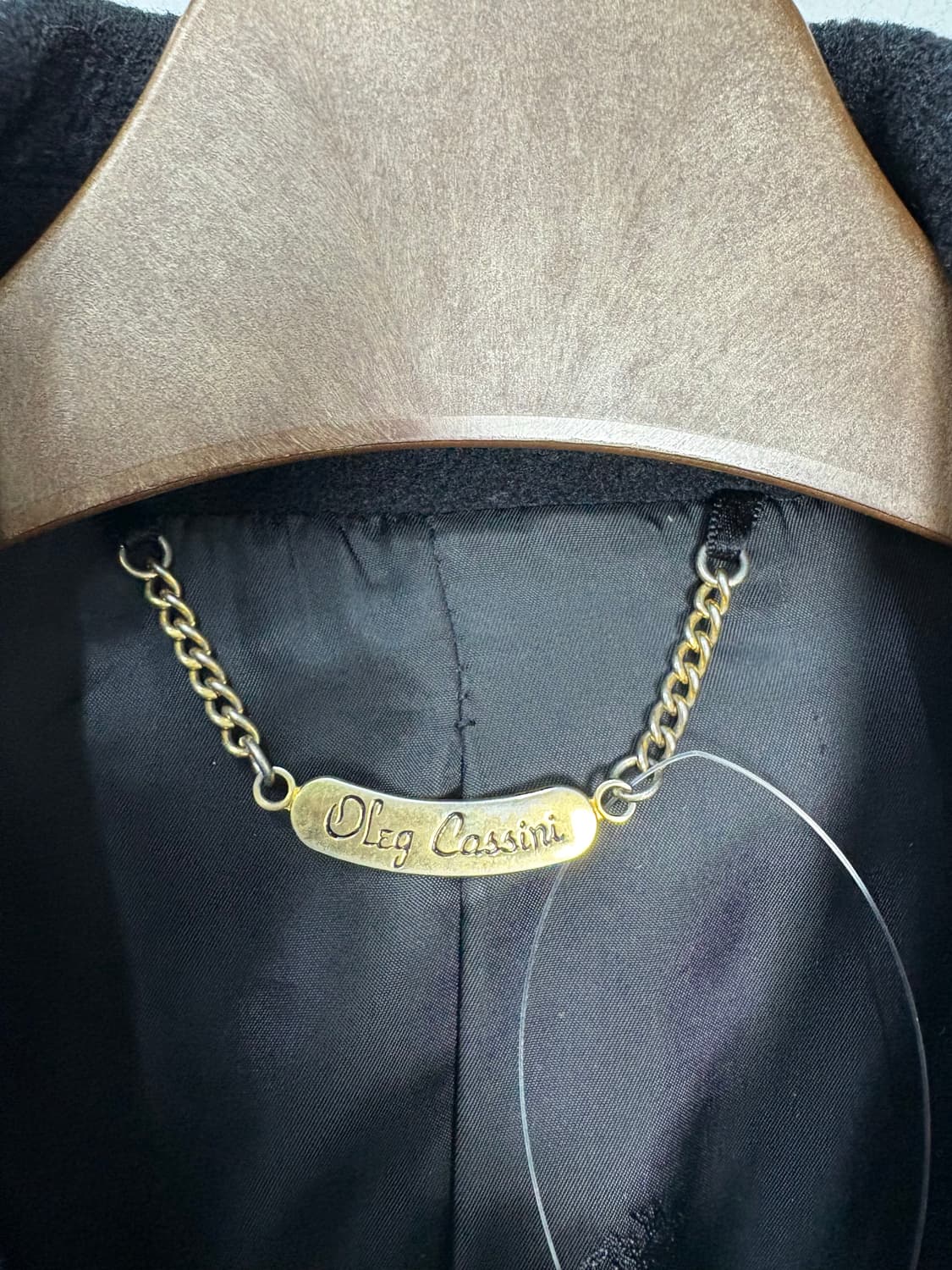 Oleg Cassini 래글런 블랙 코트 A3411 상품이미지6