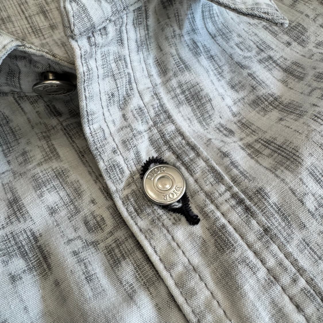 Dior 디올 최상급 일본 데님 디스트레스드 오블리크 샤켓 자켓 셔츠 상품이미지8