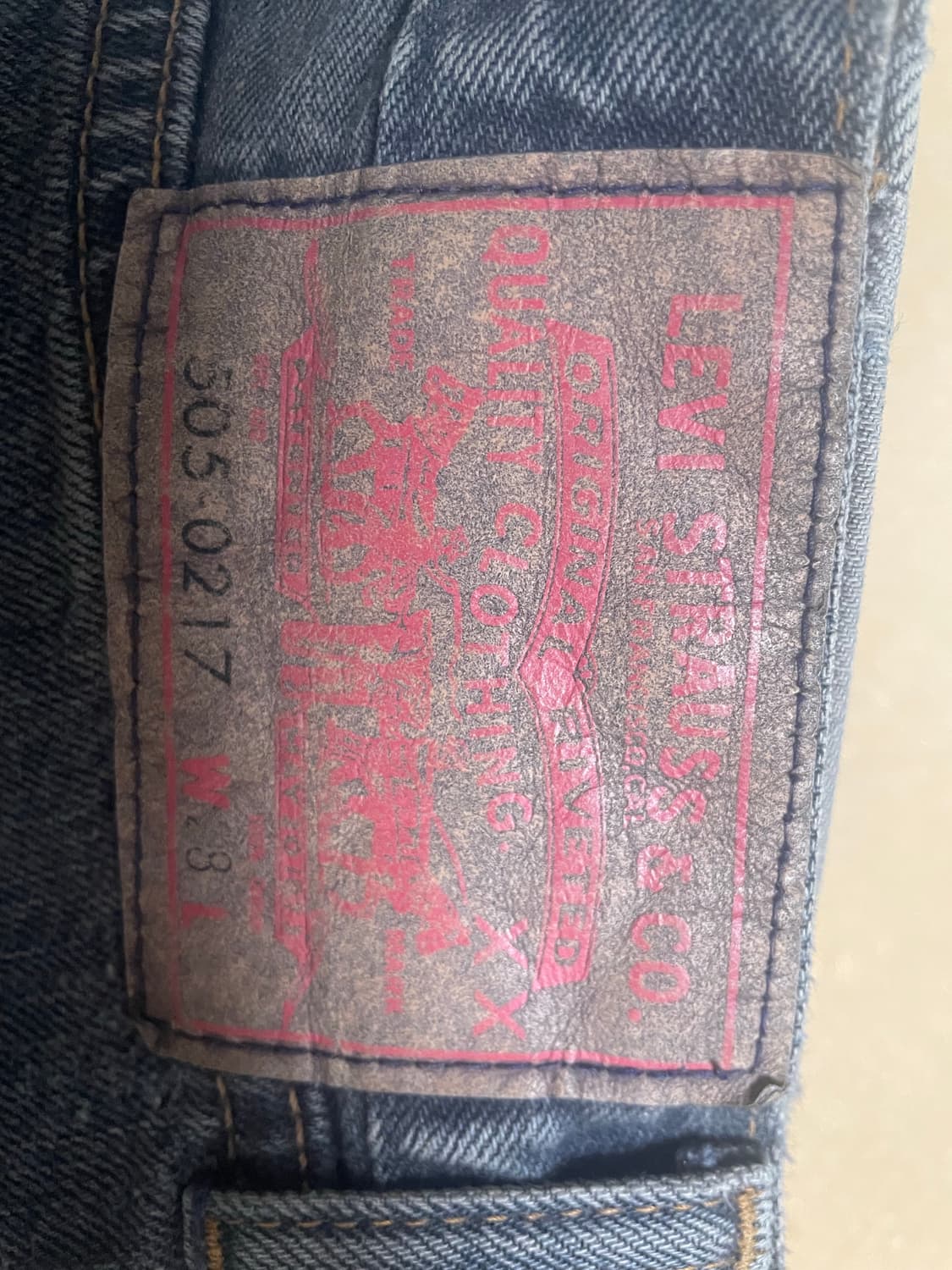 Lvc 1967 505 흑청데님팬츠 상품이미지5