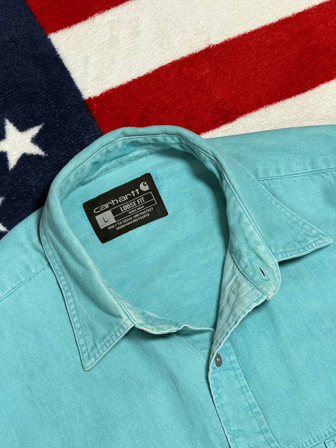 칼하트 워시드 워크셔츠 Carhartt 빈티지 루즈핏 워크웨어 [XL] 상품이미지9