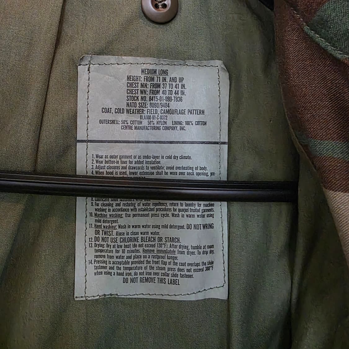 미군 M65 우드랜드 필드자켓 상품이미지4