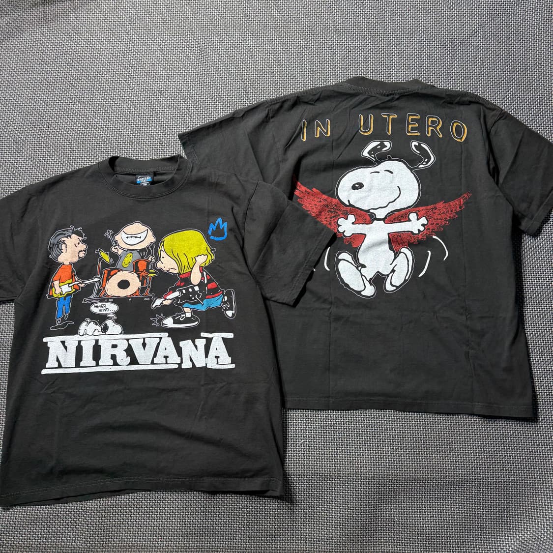 새상품) NIRVANA 너바나 스누피 티셔츠 (L/XL) 상품이미지1