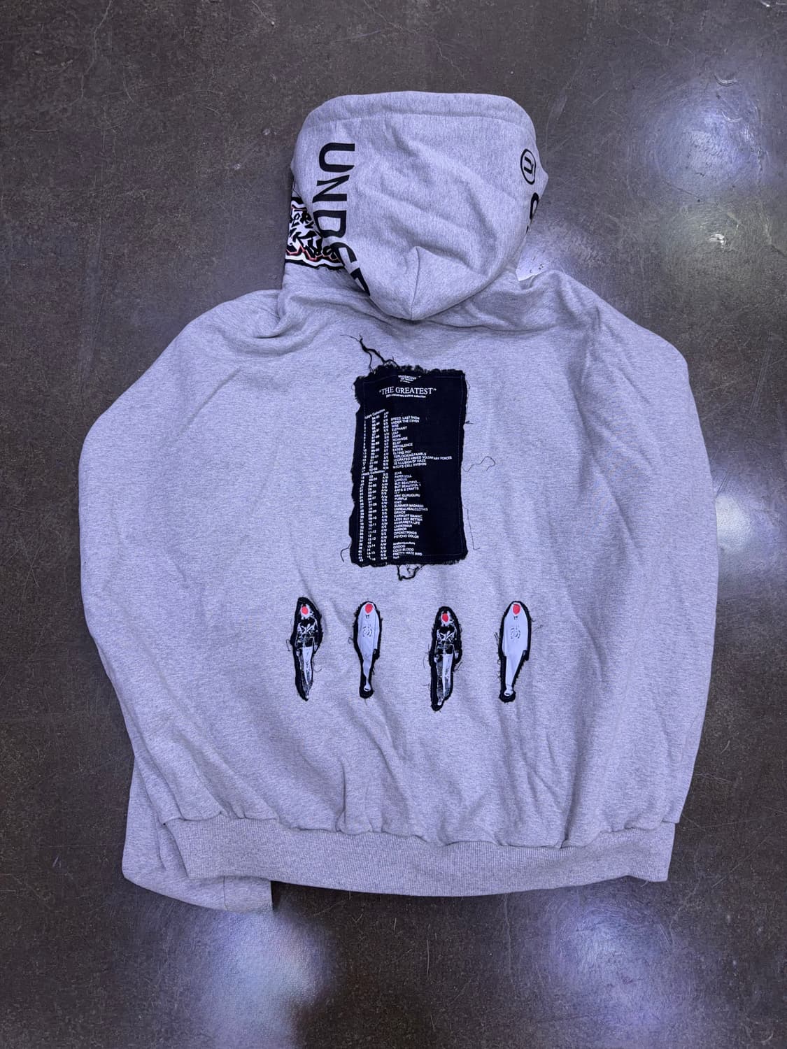 커버 피스빌더 패치 디자인 후드집업 그레이 M 상품이미지2