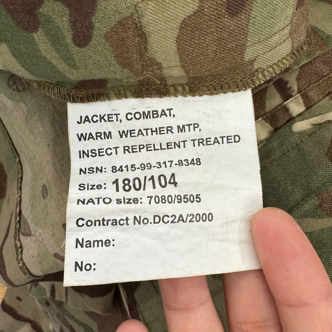 영국군 하계용 MTP 카모 셔츠 자켓 (XL)   상품이미지7