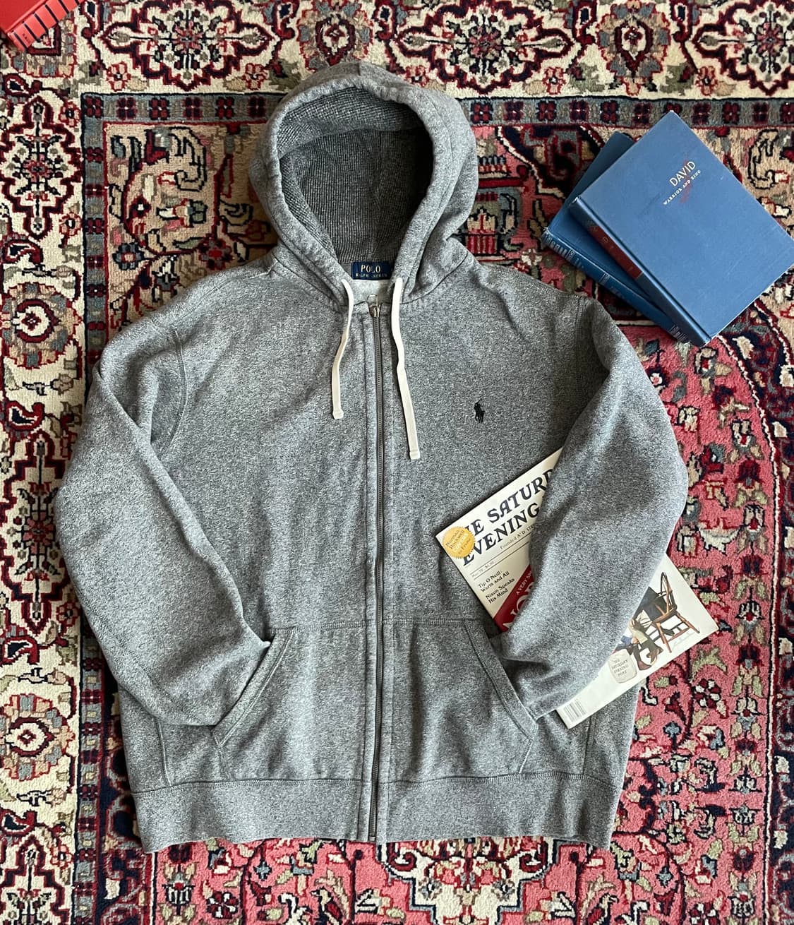 폴로 랄프로렌  기모 후드 집업 상품이미지1