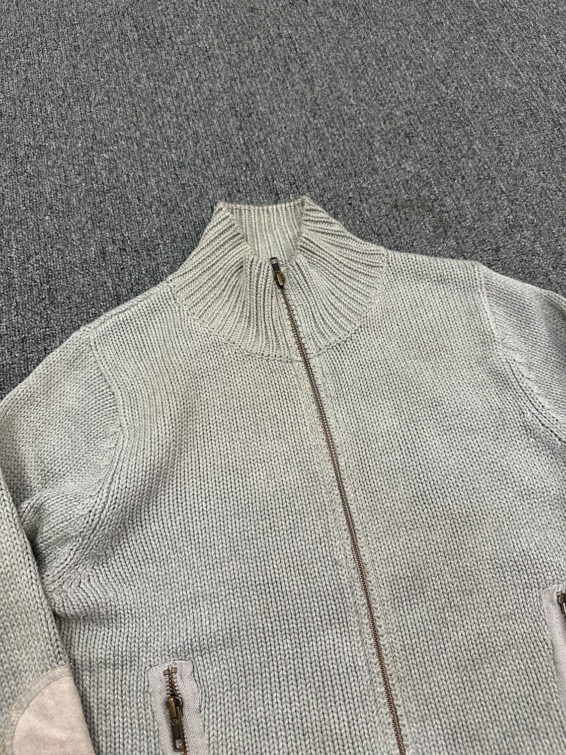 L) 재패니즈 빈티지 그레이 니트 집업 상품이미지2