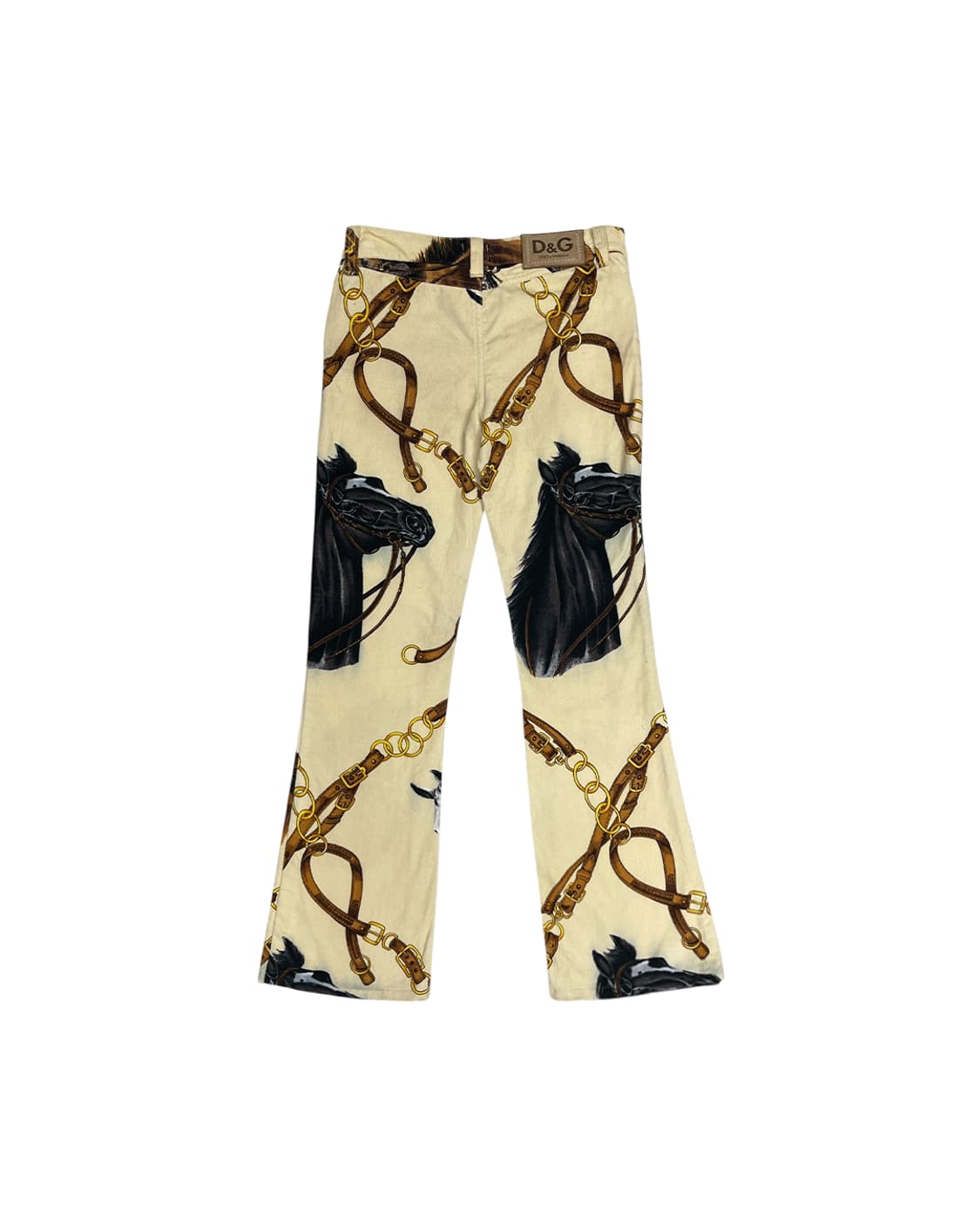 돌체 앤 가바나 레더 벨티드 패턴 부츠컷 팬츠 상품이미지5