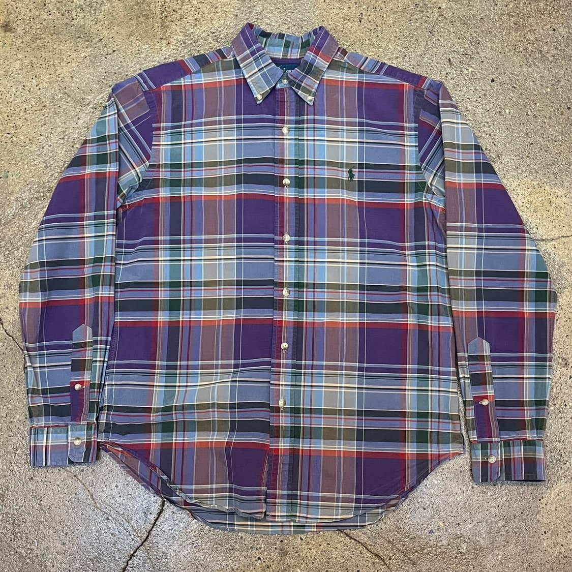 미국 빈티지 폴로 랄프로렌 긴팔 체크셔츠 상품이미지1