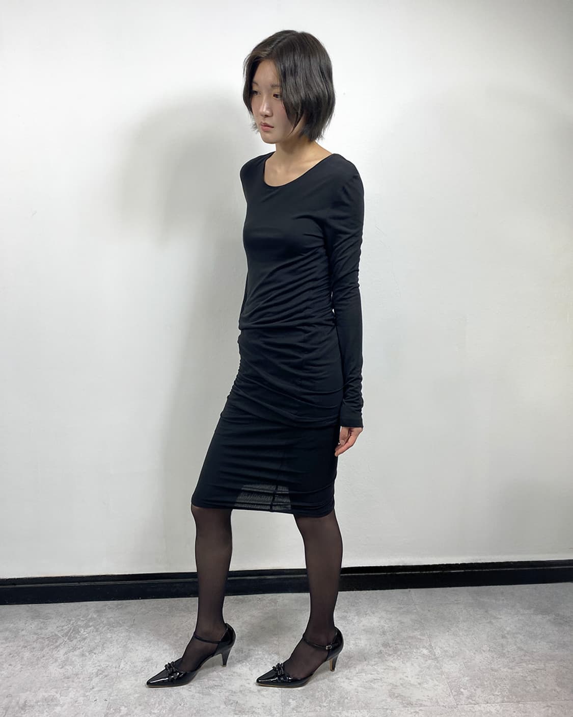 알렉산더 맥퀸 지퍼 디테일 드레이프 원피스 상품이미지3