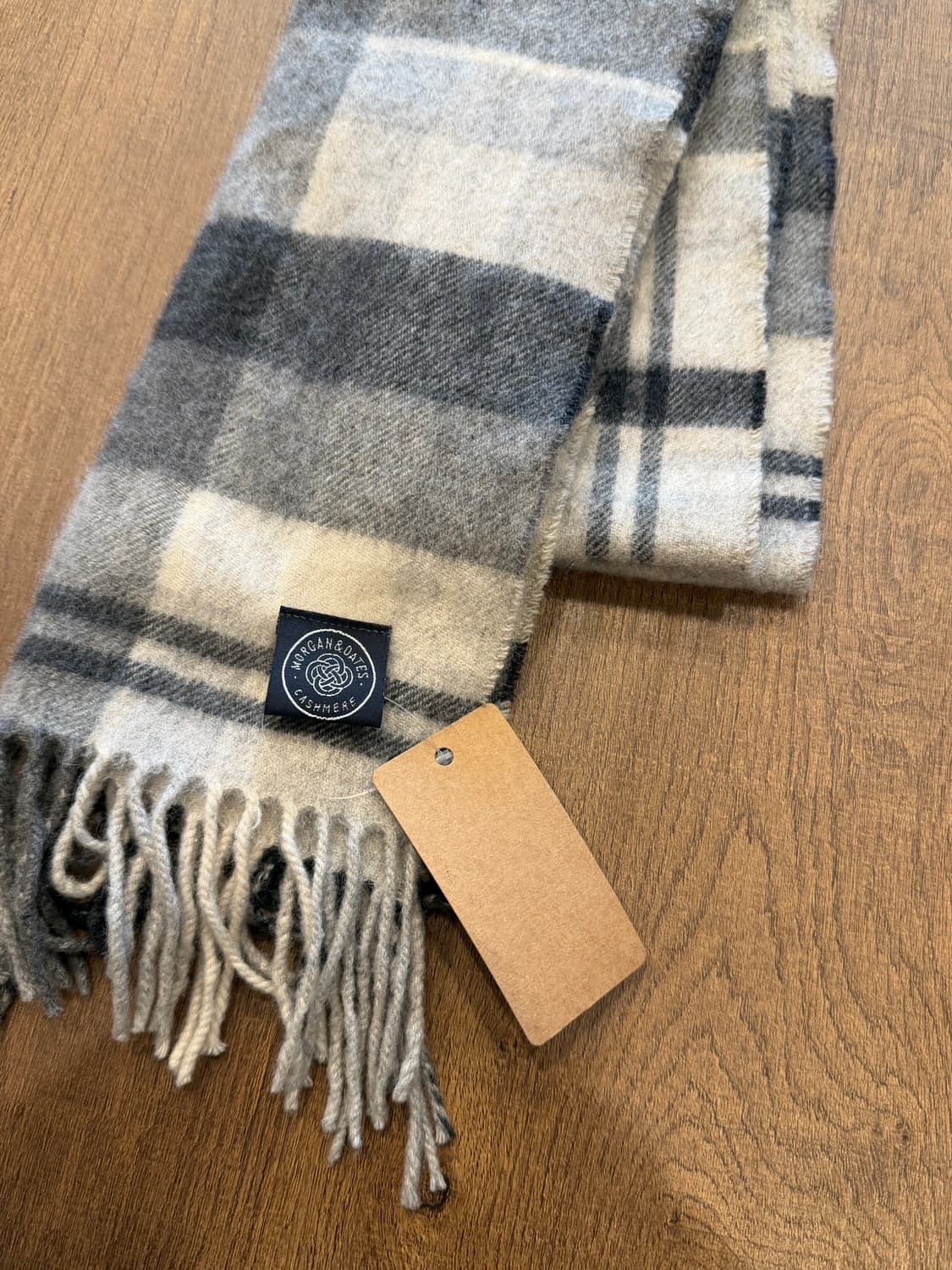 Morgan & Oates 빈티지 캐시미어 체크 머플러 (made UK) 상품이미지2