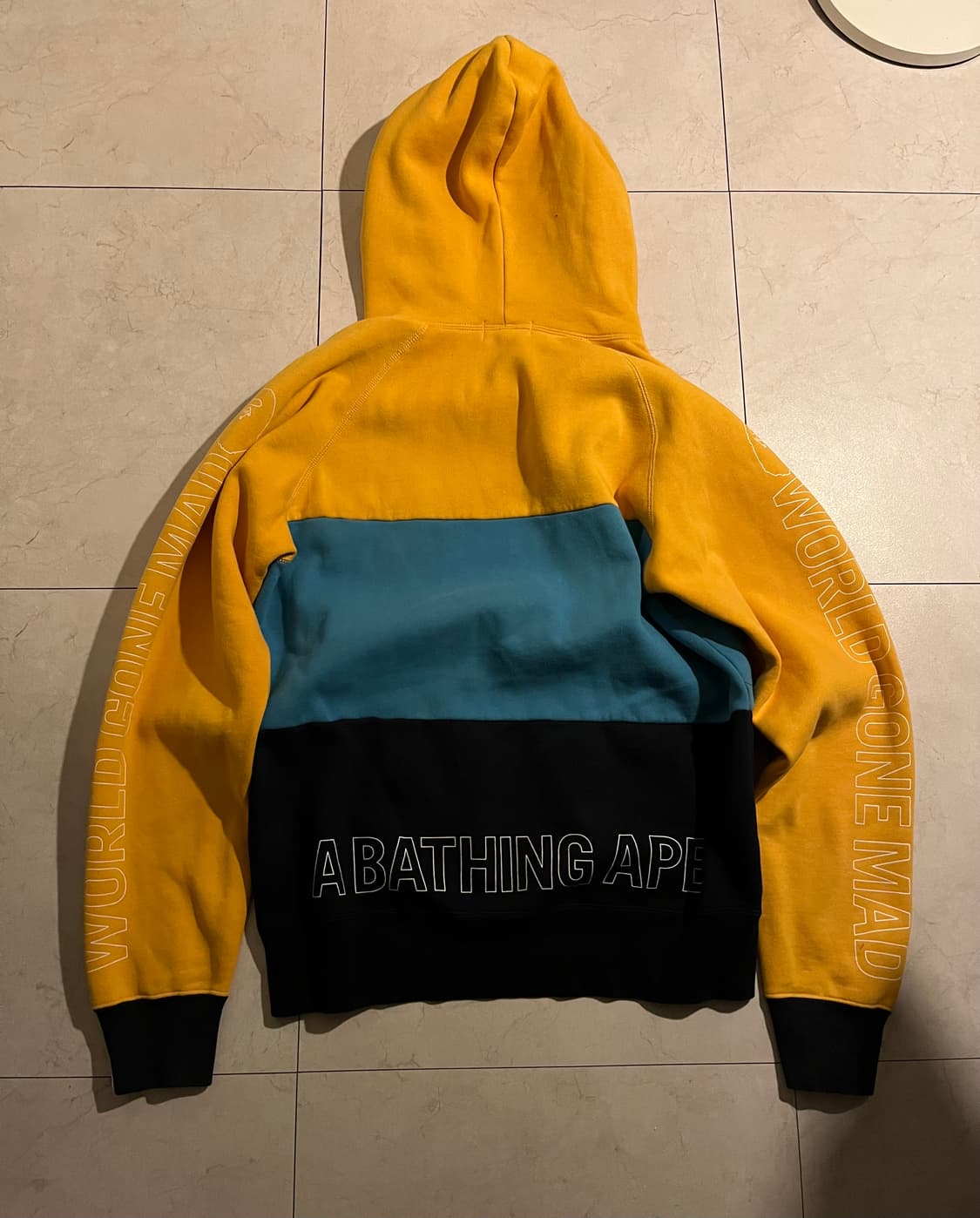 베이프 블록 컬러 후드 XL 상품이미지3