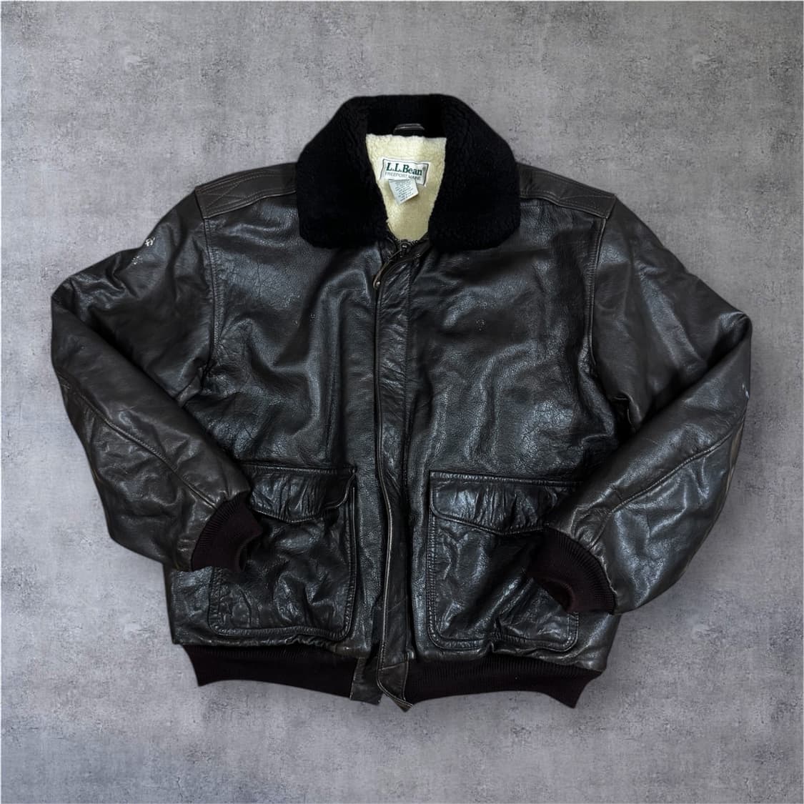 USA made)엘엘빈(llbean) G-1 레더자켓 44 상품이미지1