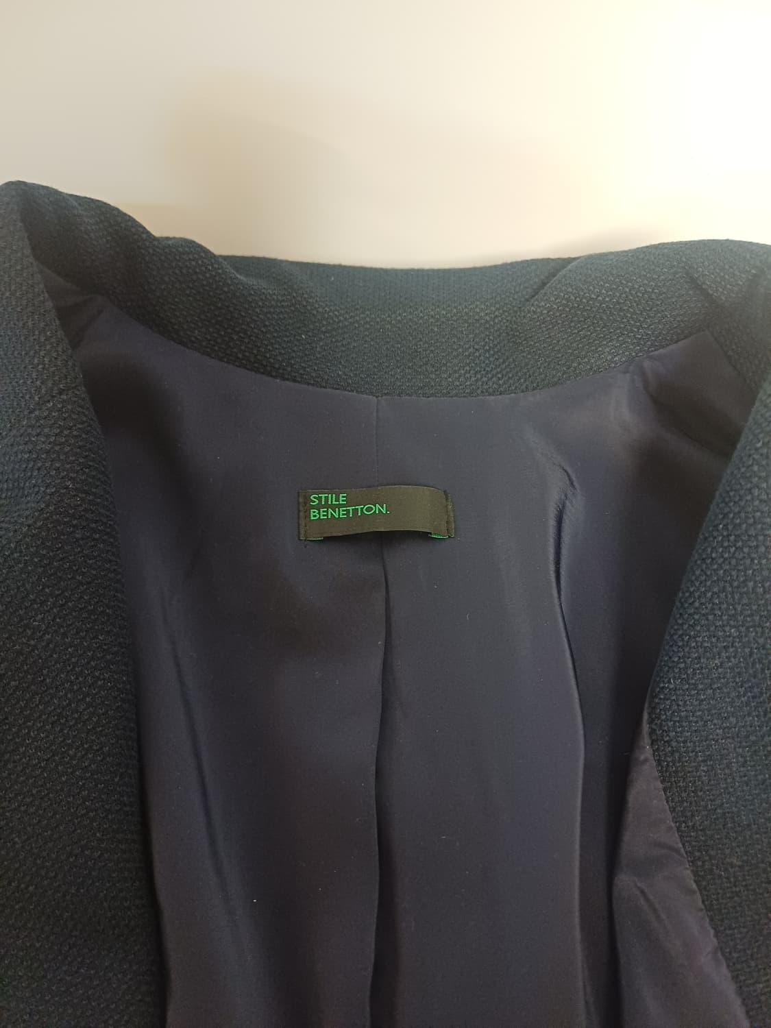 [울 98%/고급] 베네통 골드 지퍼 포인트 미니멀 자켓 (77/44호) 상품이미지4