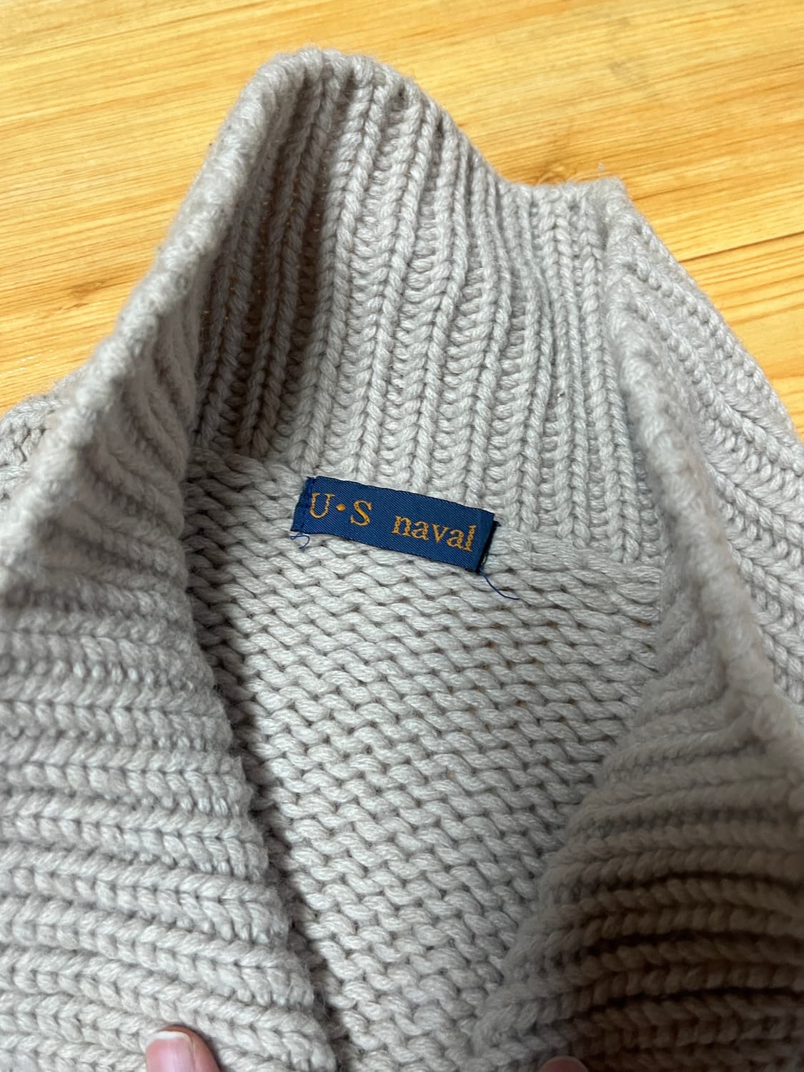 베이지 니트 가디건 상품이미지4