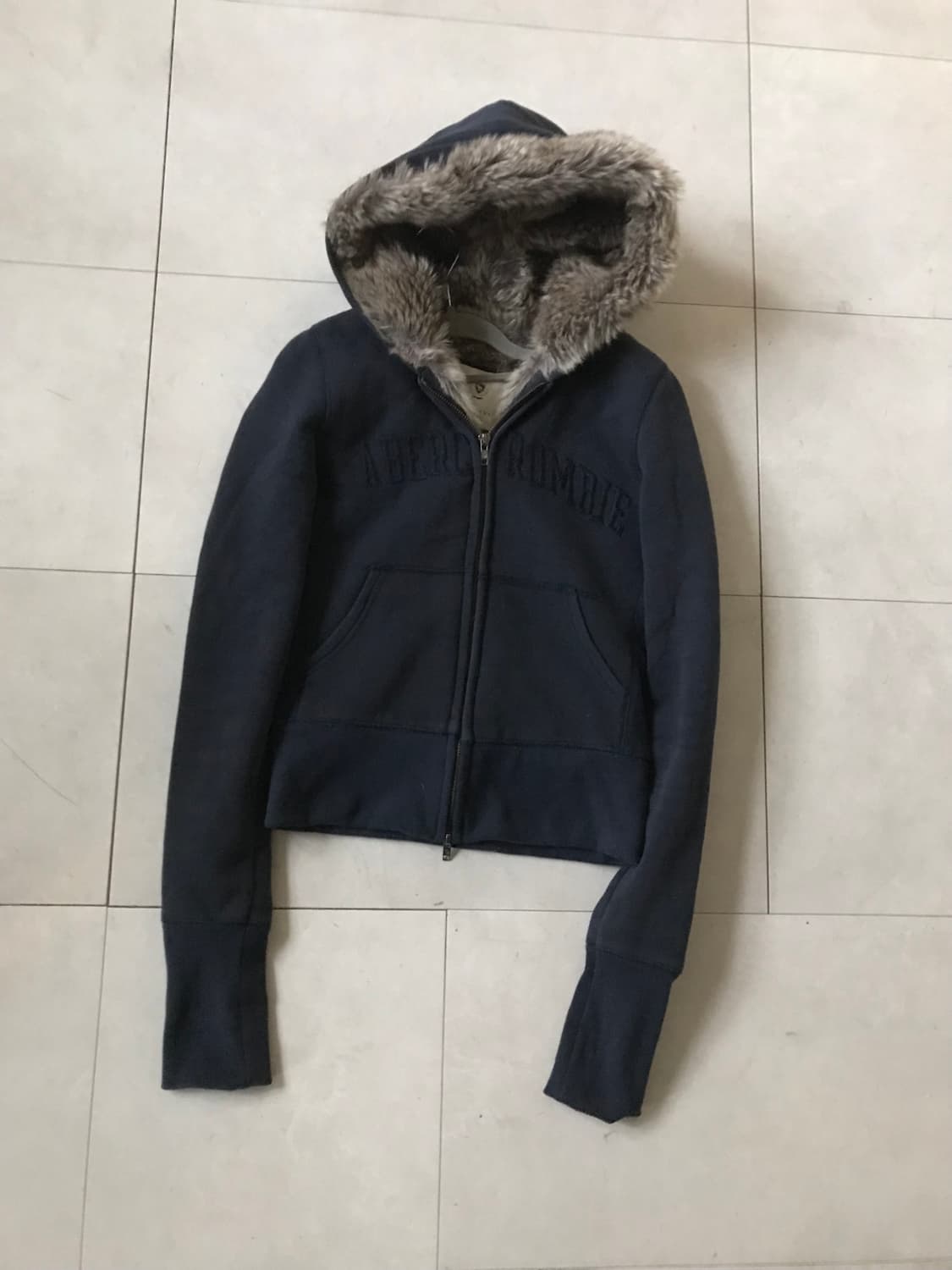 아베크롬비 네이비 투웨이 울프죠 후드집업 상품이미지8