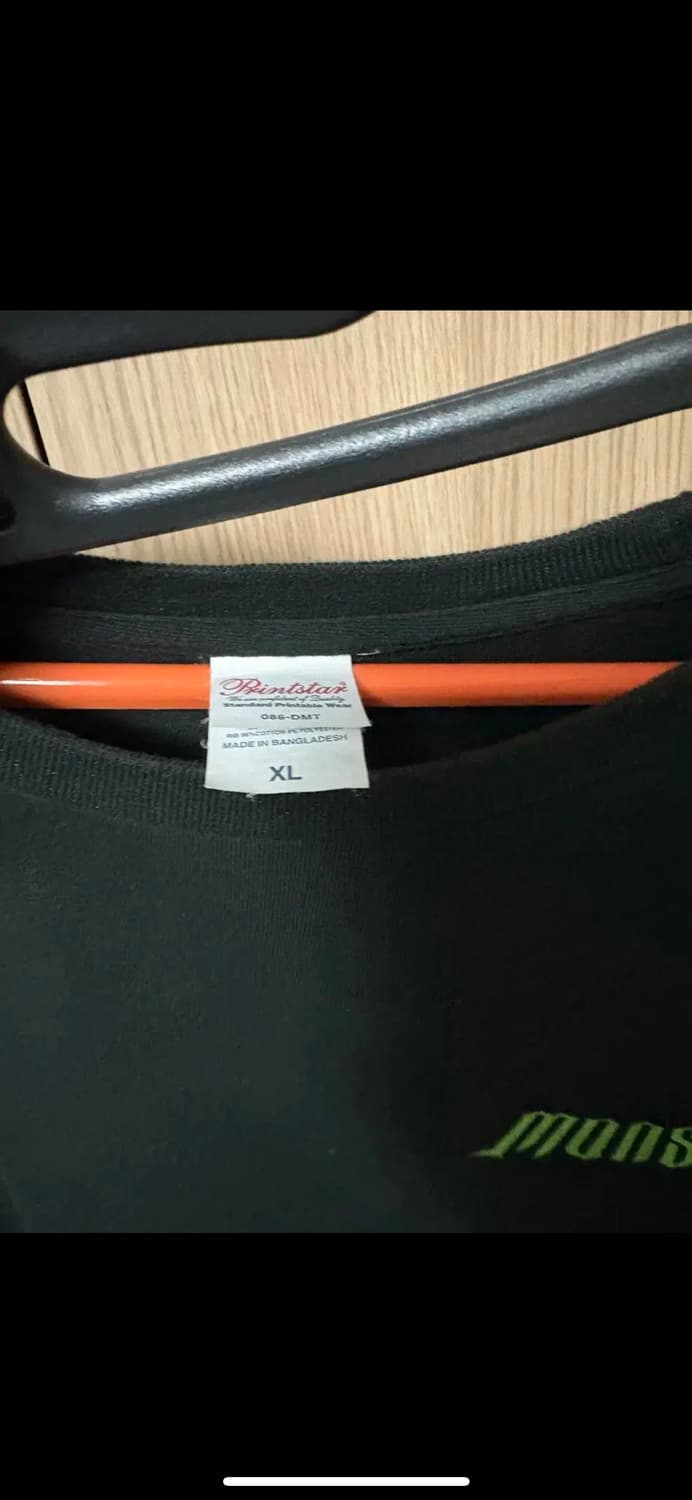괴물쥐 100만 구독자 기념 MONSRAT 티셔츠 블랙 XL 상품이미지8
