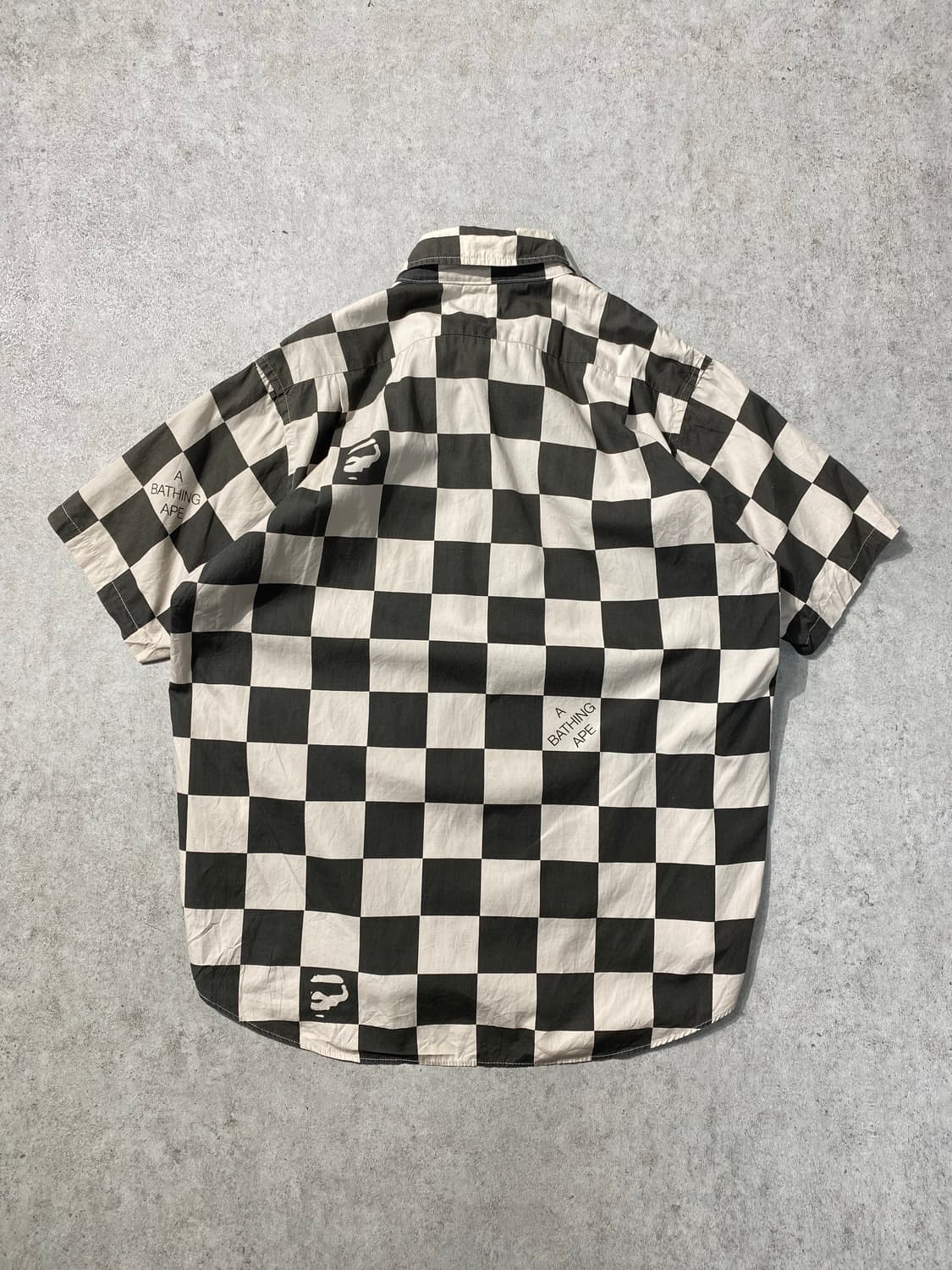 [S] A BATHING APE 베이프 체커보드 반팔셔츠 상품이미지5