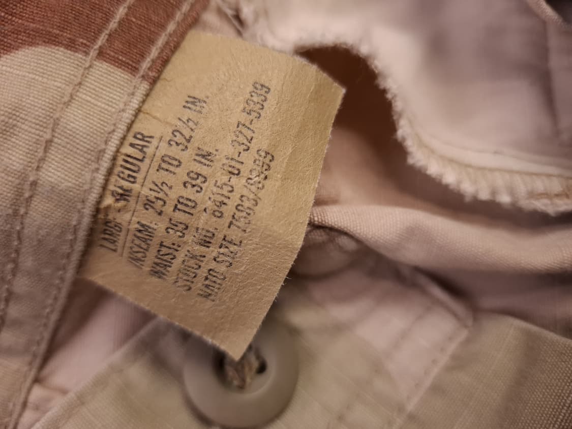 오리지날 미군 사막삼색 립스탑 BDU 팬츠 상품이미지2