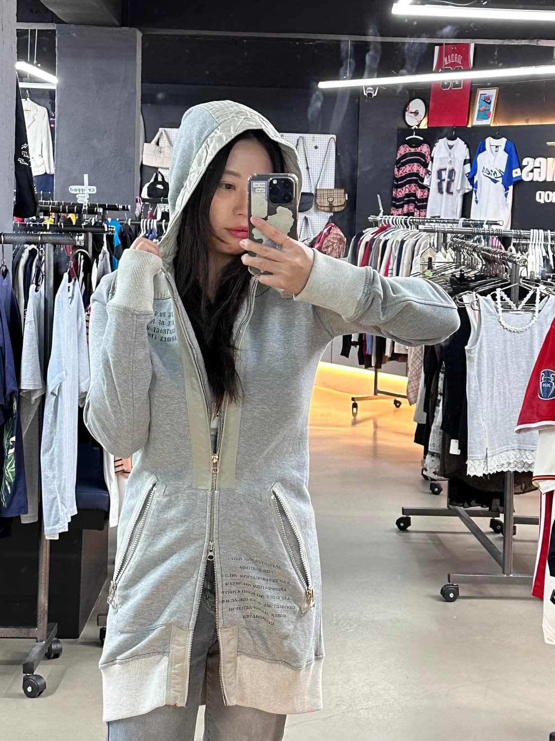 아비렉스 투웨이 롱 후드집업 상품이미지3