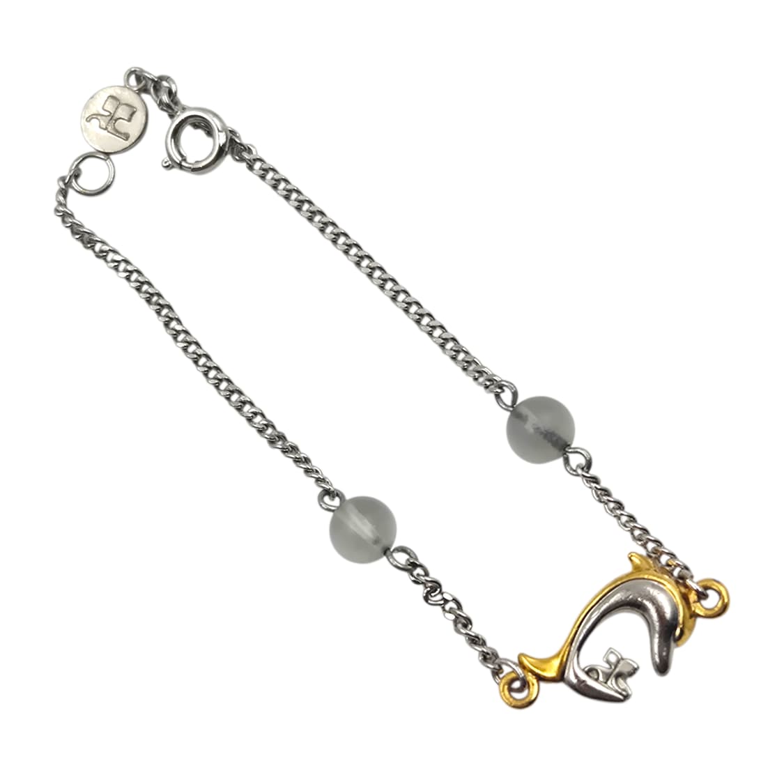 90s 꾸레쥬 불투명 실버 돌고래 팔찌 상품이미지2