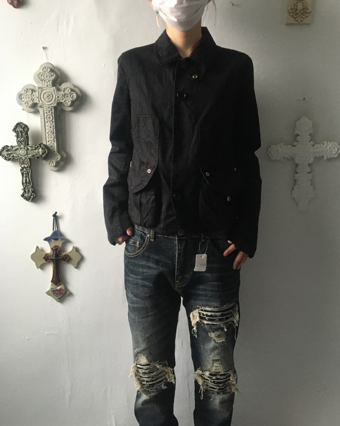 Belted cotton jacket 상품이미지1