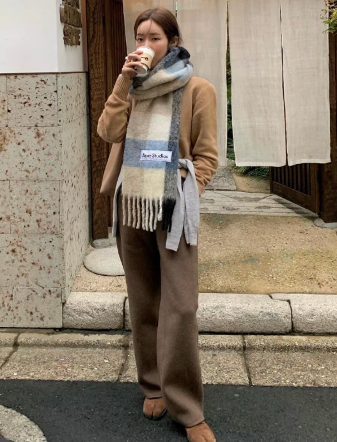 아크네 스튜디오 체크 모헤어울머플러 남여공용 상품이미지10