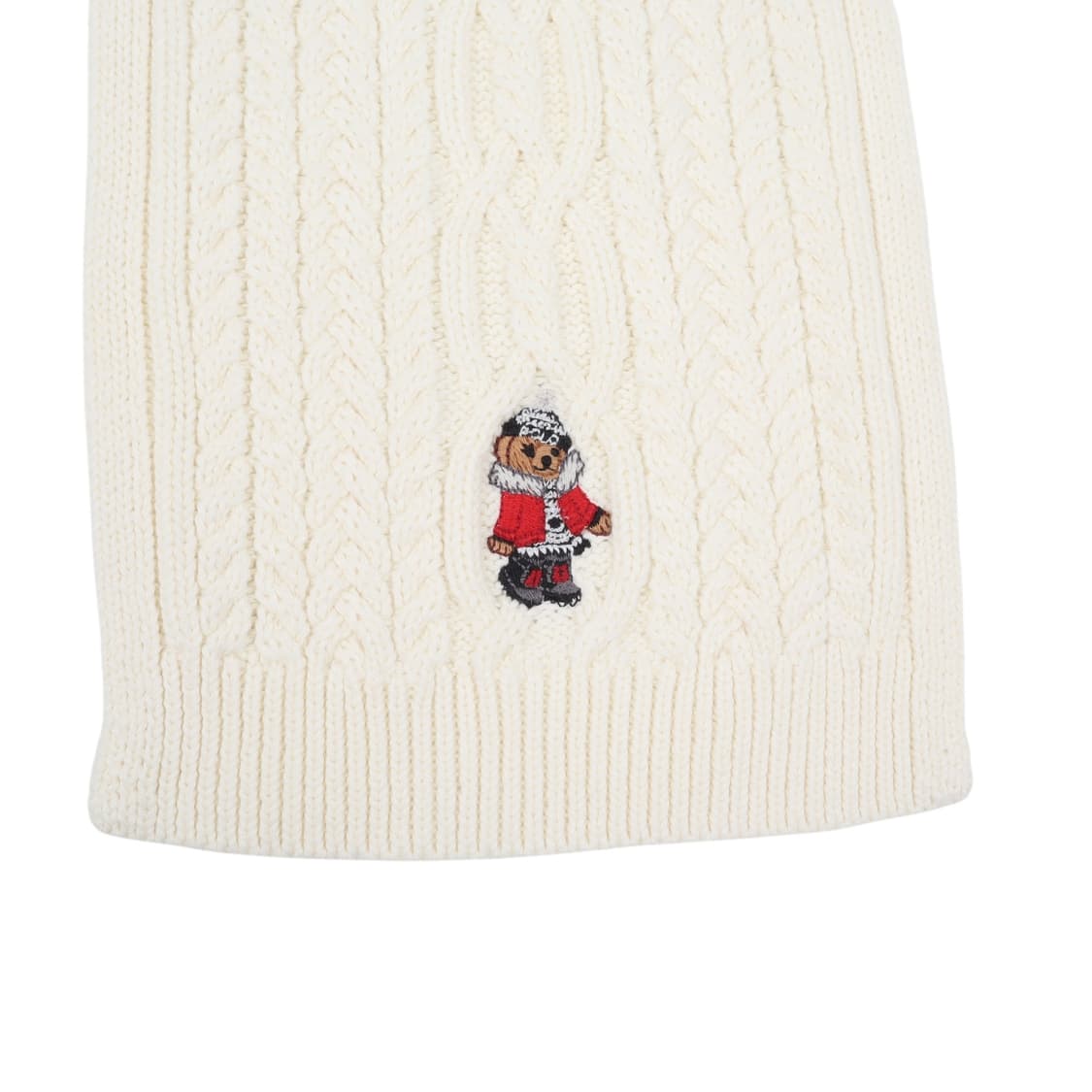 폴로 랄프로렌 크림 폴로베어 케이블 니트 머플러 상품이미지3