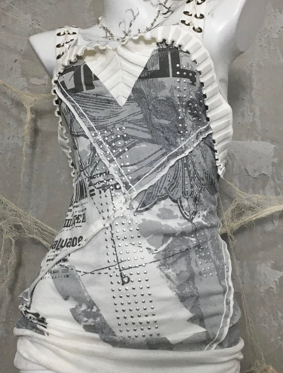 Salvage Zipper Detail Top 상품이미지4