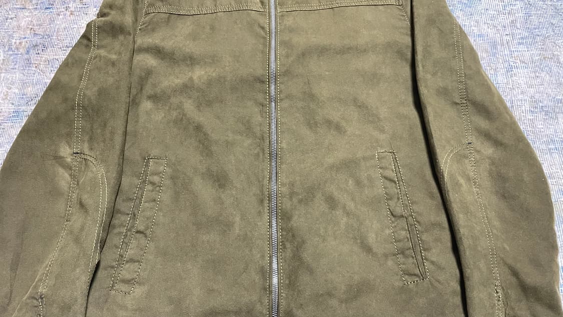 ZARA 자라 워크웨어 브라운 올리브 스웨이드 싱글 라이더 블루종 자켓 상품이미지6