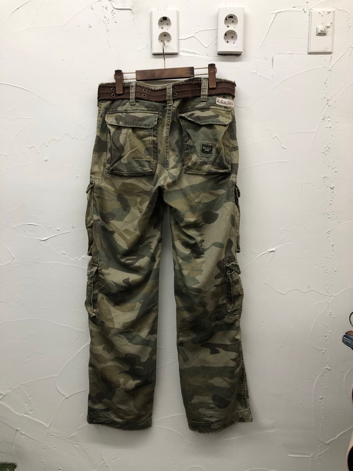 real crush clothing 벨티드 카모 카고 팬츠 상품이미지2