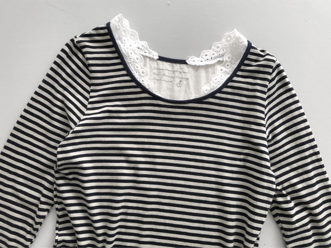 stripe lace sleeve 상품이미지3