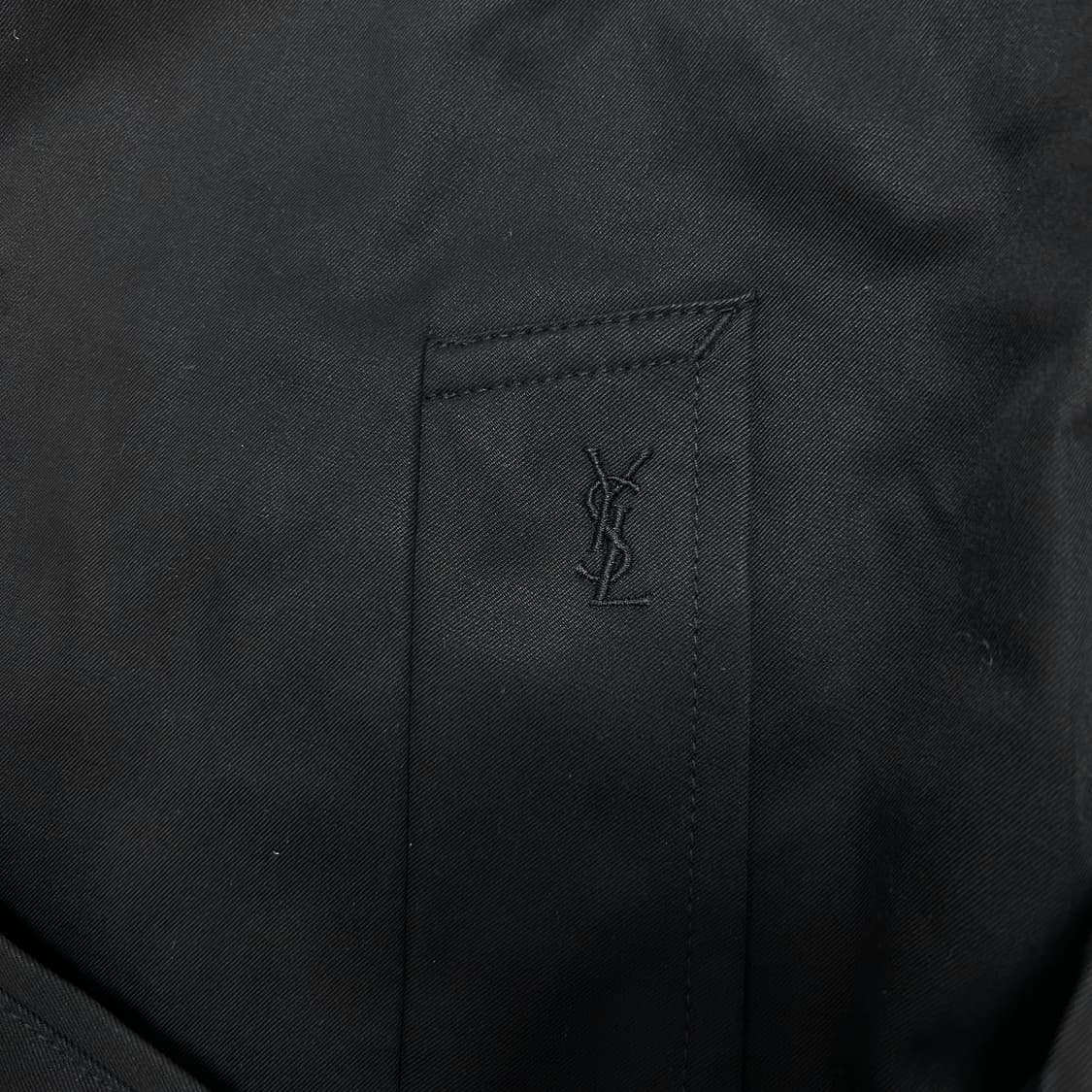 입생로랑 벨티드 블랙 트렌치코트(100) 상품이미지2