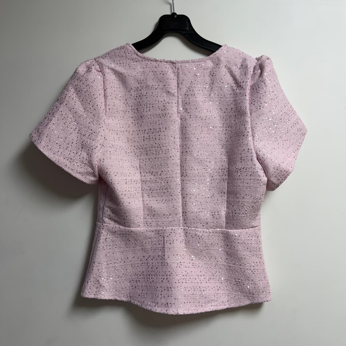 새상품 여자 핑크 반팔 트위드 자켓 (벨트포함) 상품이미지4