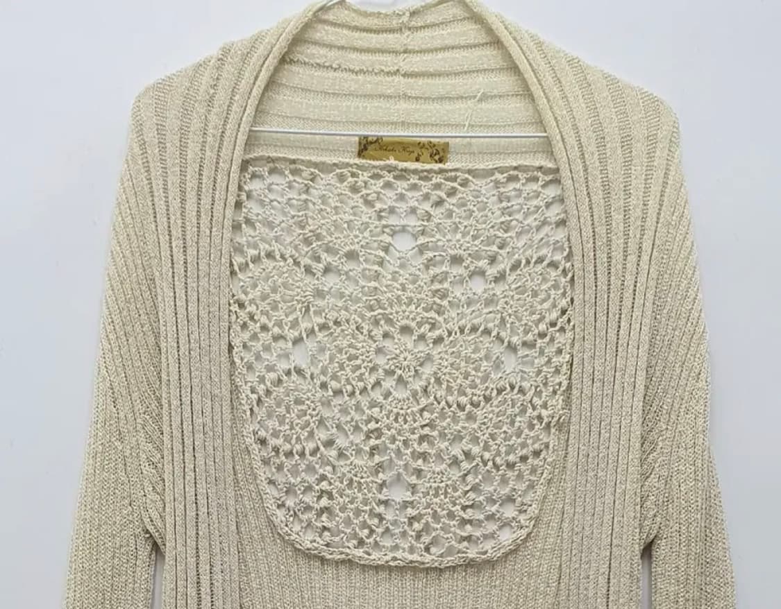 일본빈티지 베이지 니트 가디건 상품이미지2