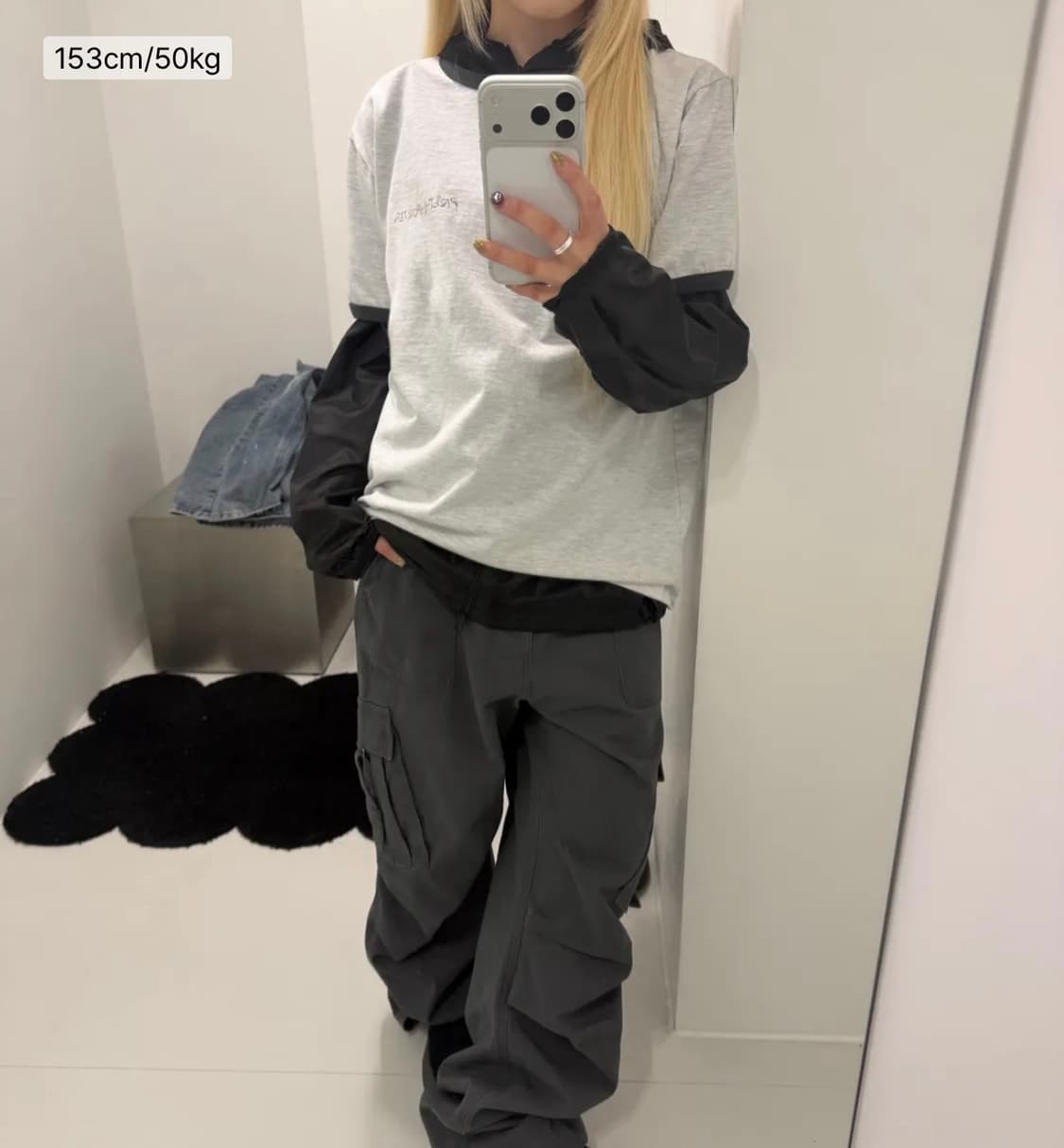 슬로우 애시드 워시드 노마드 링거 반팔 티셔츠 L size 상품이미지3
