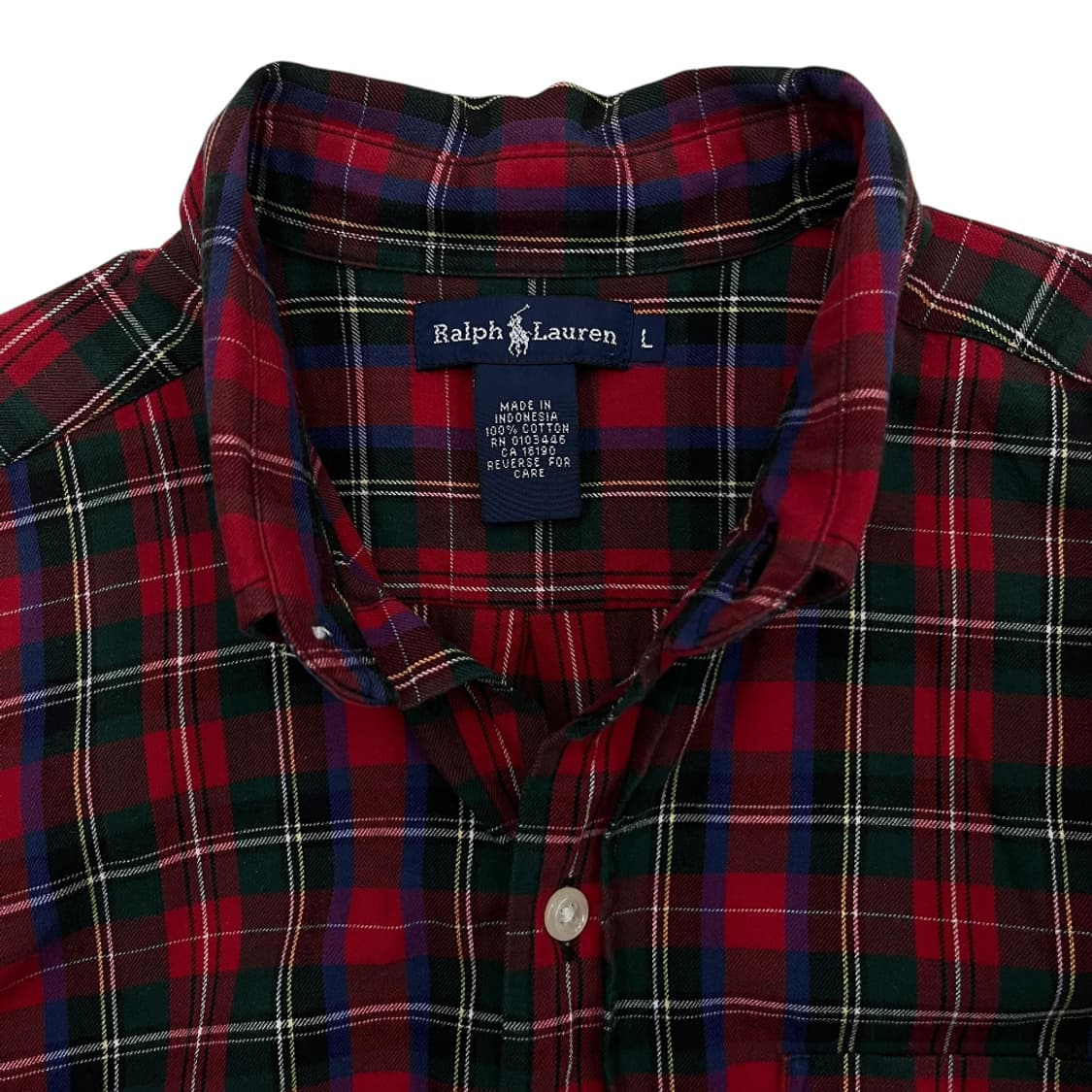 폴로 랄프로렌 블루포니 타탄체크 셔츠 L 상품이미지5