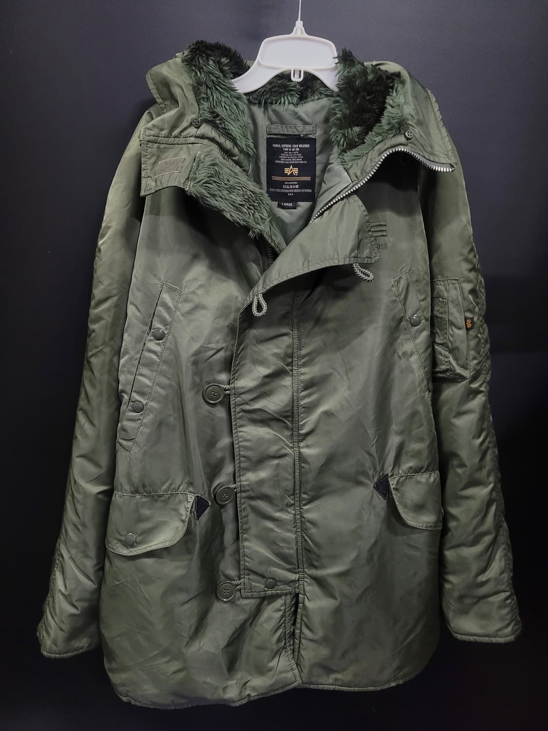 알파 인더스트리 N3B 엑스트림 파카 야상 L 상품이미지9