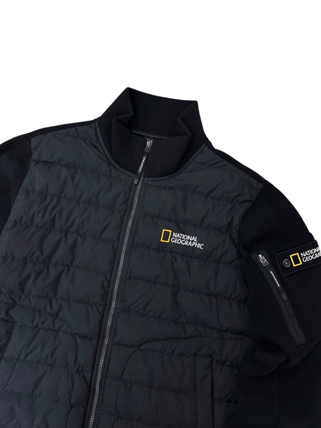 내셔널지오그래픽 구스다운 경량패딩+니트집업  블랙 (XL) 상품이미지2
