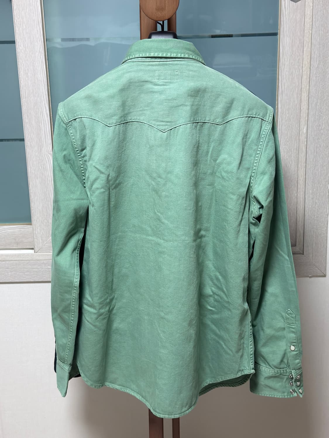 폴로 랄프 로렌 클래식핏 데님 웨스턴 셔츠: 그린 / L 상품이미지2