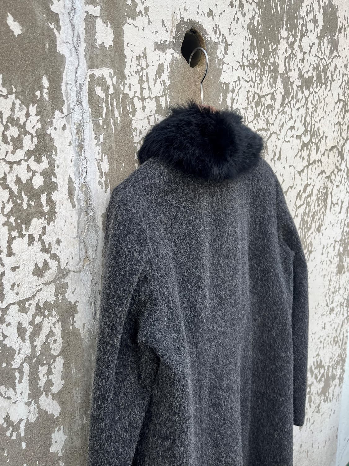 Vintage (maede in japan)  퍼 알파카 혼방 코트  상품이미지7